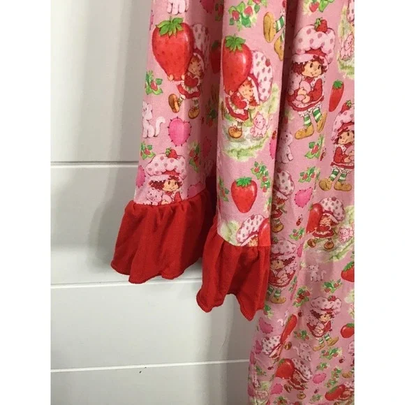 Strawberry Shortcake Sweet Peas Womens Pajama Set sz XL Pink Sleepwear Comfort